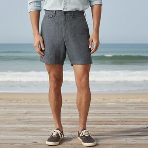 NEW J. Crew 7" Linen Short Beach Ocean Blue Size 36